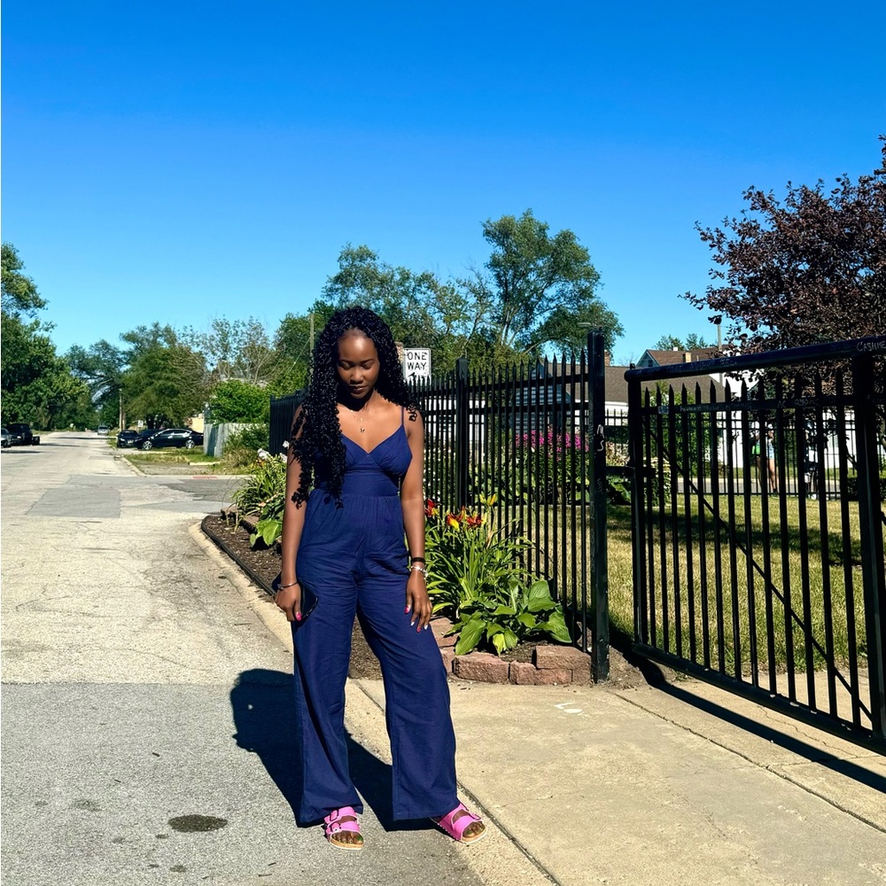 Women's Navy Jumpsuit